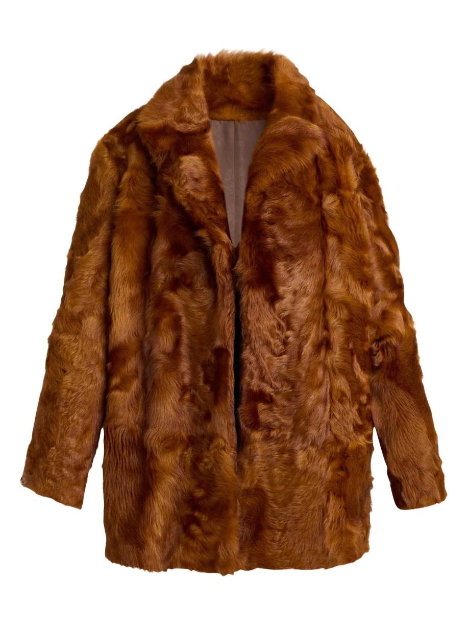 Lamb Shearling Open Coat Lamb Shearling Open Coat