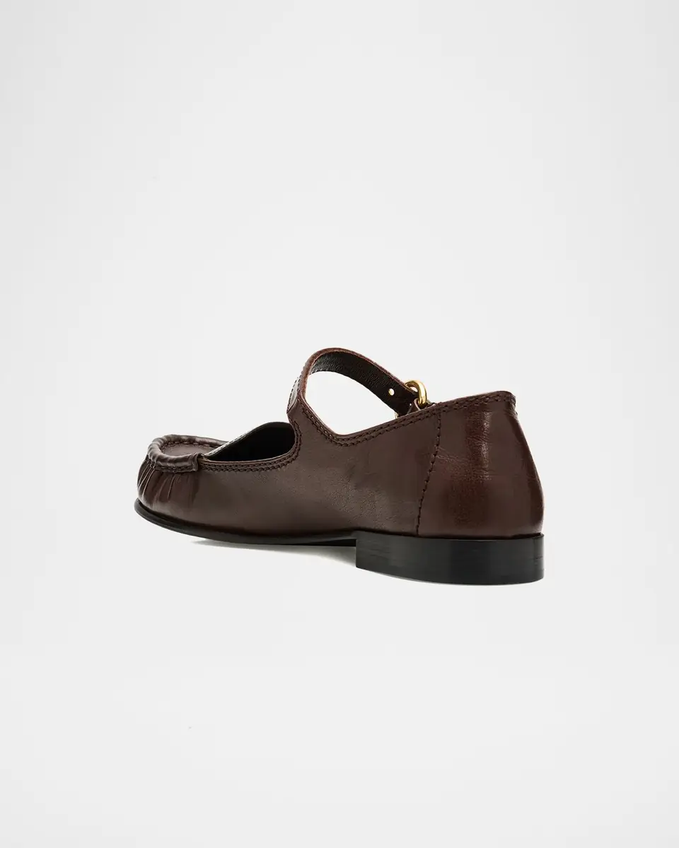 Miu Miu Leather Mary Jane Loafers | Thumbnail 3 Miu Miu Leather Mary Jane Loafers | Thumbnail 3