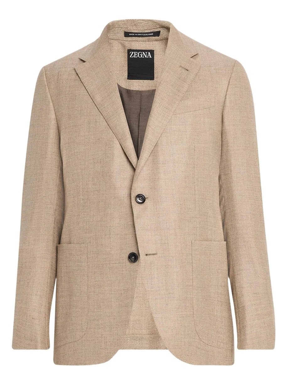 Zegna Men's Patch-Pocket Melange Single-Breasted Sport Coat