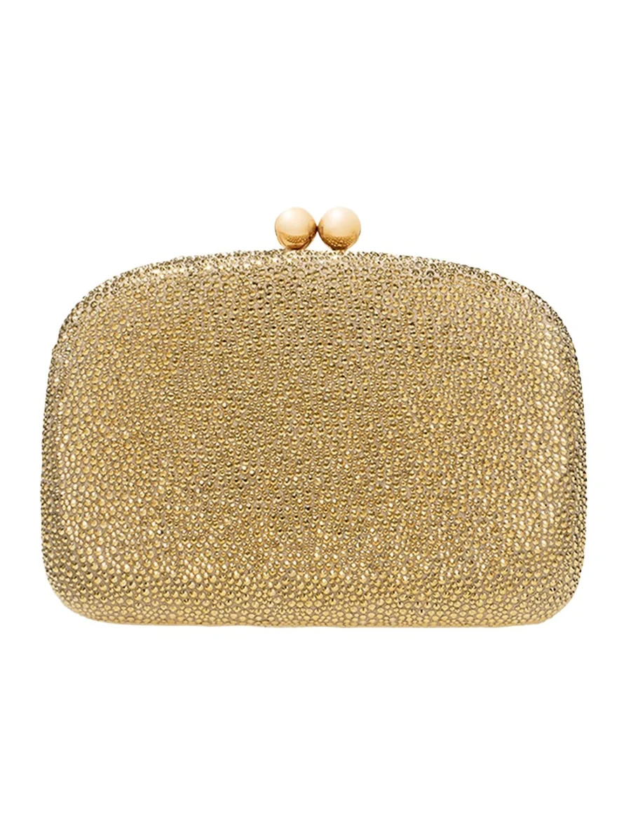 Vega Crystal-Embellished Suede Clutch Bag Vega Crystal-Embellished Suede Clutch Bag