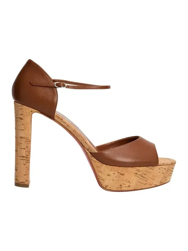 130mm Sandaloo Leather Platform Sandals