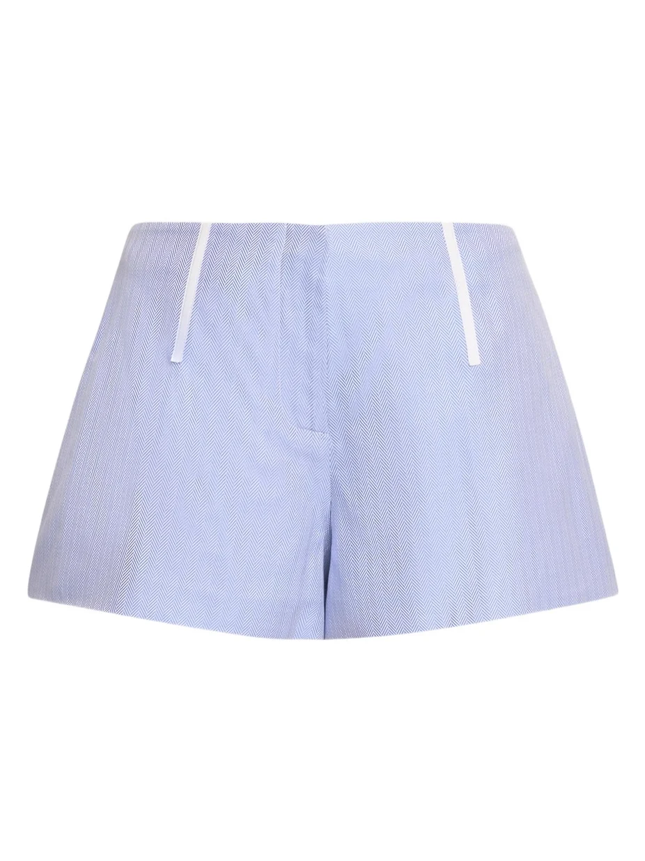 Brandon Maxwell The Cricket Bell Herringbone Shorts