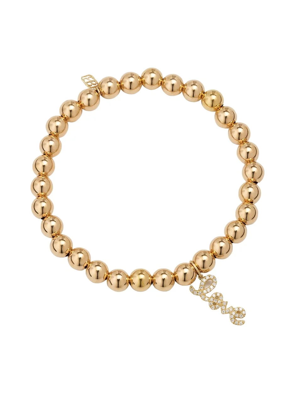 14K Diamond Pave Love Script Bracelet 14K Diamond Pave Love Script Bracelet