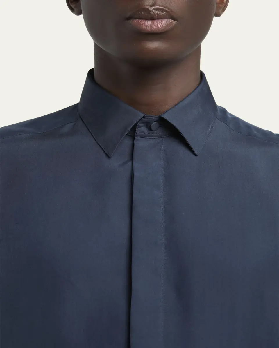 Tom Ford Men's Lyocell Enzyme-Wash Button-Down Shirt | Thumbnail 5 Tom Ford Men's Lyocell Enzyme-Wash Button-Down Shirt | Thumbnail 5