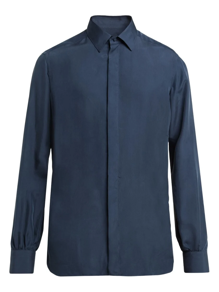 Men's Lyocell Enzyme-Wash Button-Down Shirt