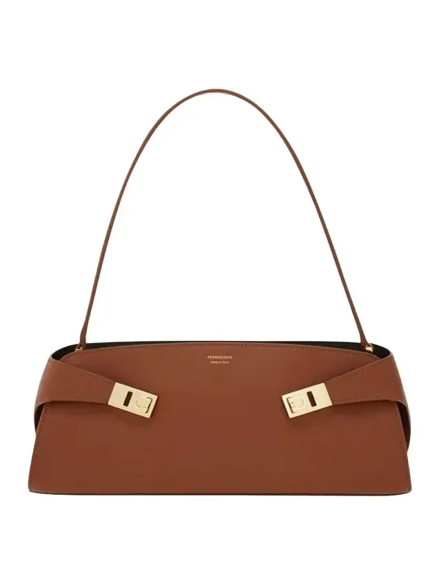 Hug East-West Leather Shoulder Bag Hug East-West Leather Shoulder Bag