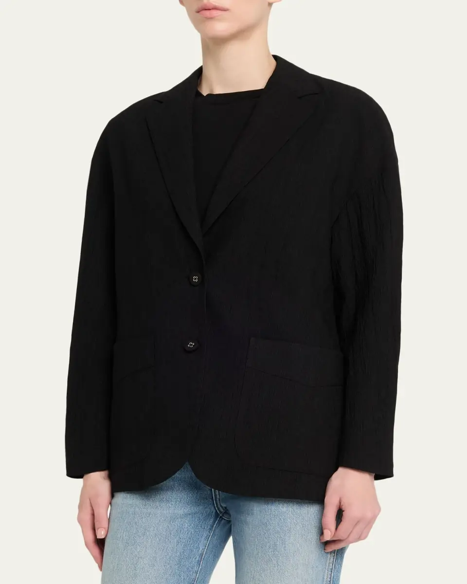 OFFICINE GÉNÉRALE Erena Wrinkled Voile Jacket | Thumbnail 4 OFFICINE GÉNÉRALE Erena Wrinkled Voile Jacket | Thumbnail 4