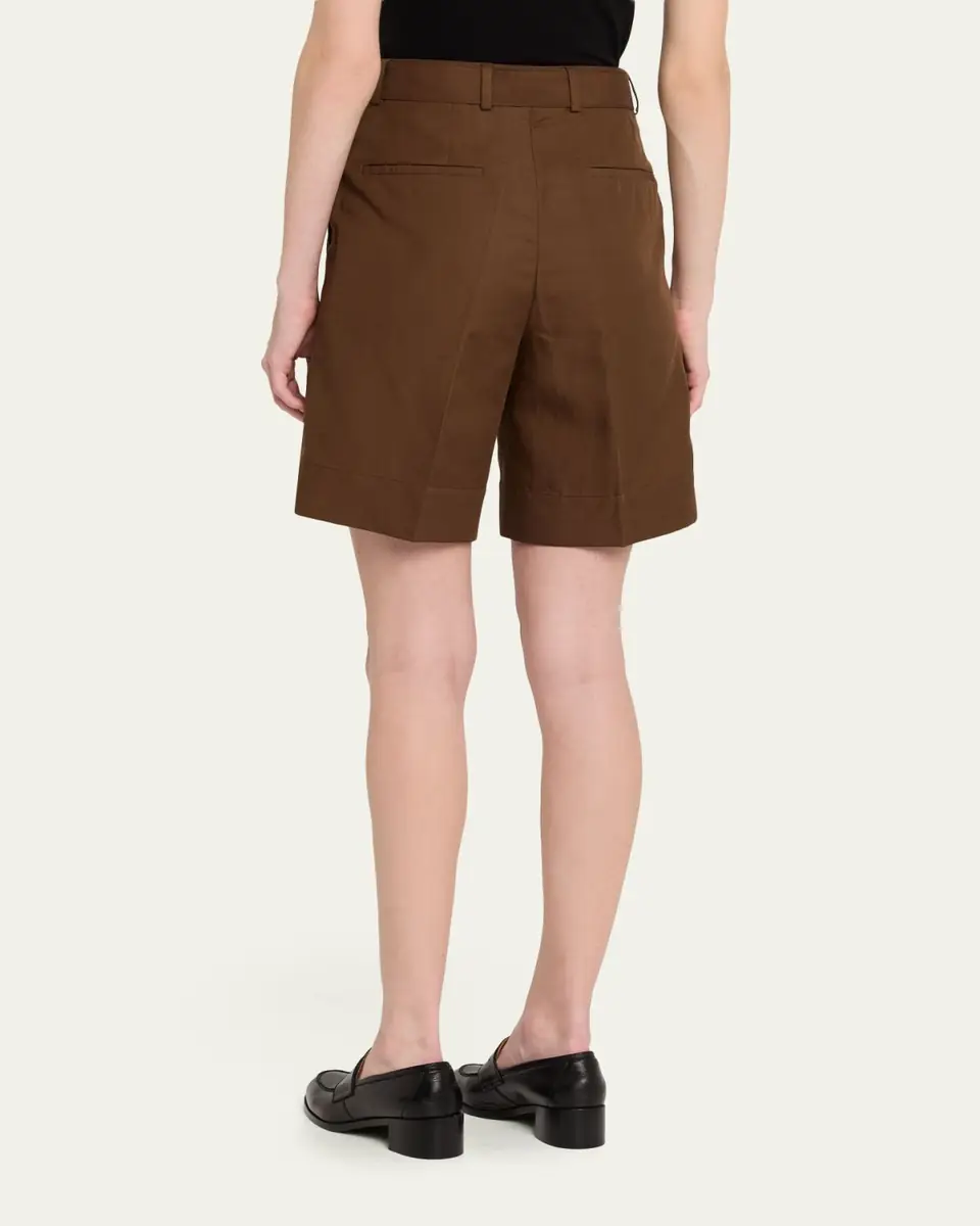 OFFICINE GÉNÉRALE Dalva Belted Italian Linen Shorts | Thumbnail 3