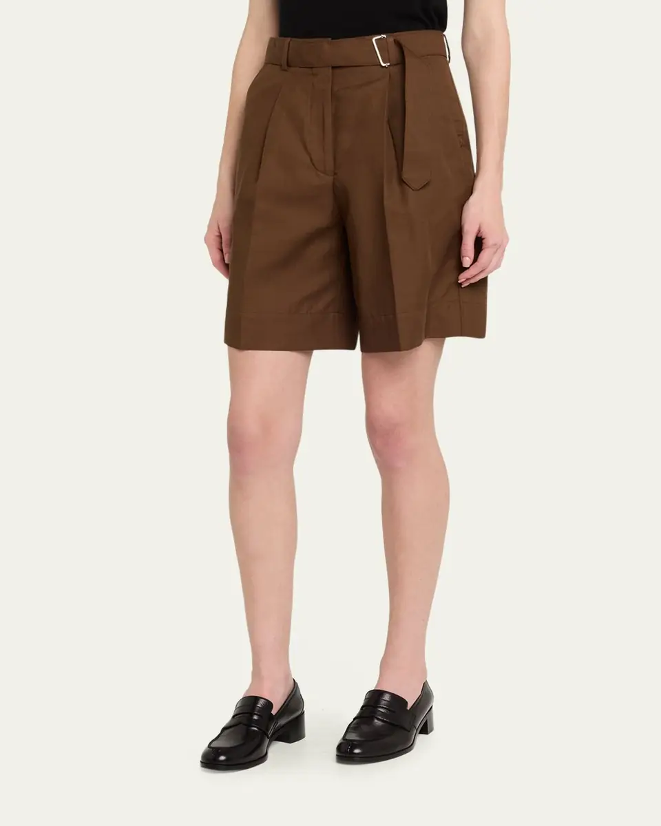 OFFICINE GÉNÉRALE Dalva Belted Italian Linen Shorts | Thumbnail 4