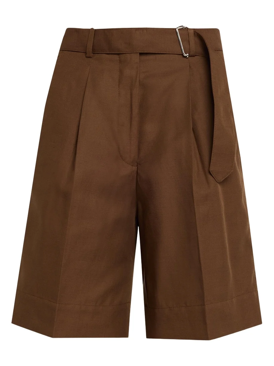 OFFICINE GÉNÉRALE Dalva Belted Italian Linen Shorts