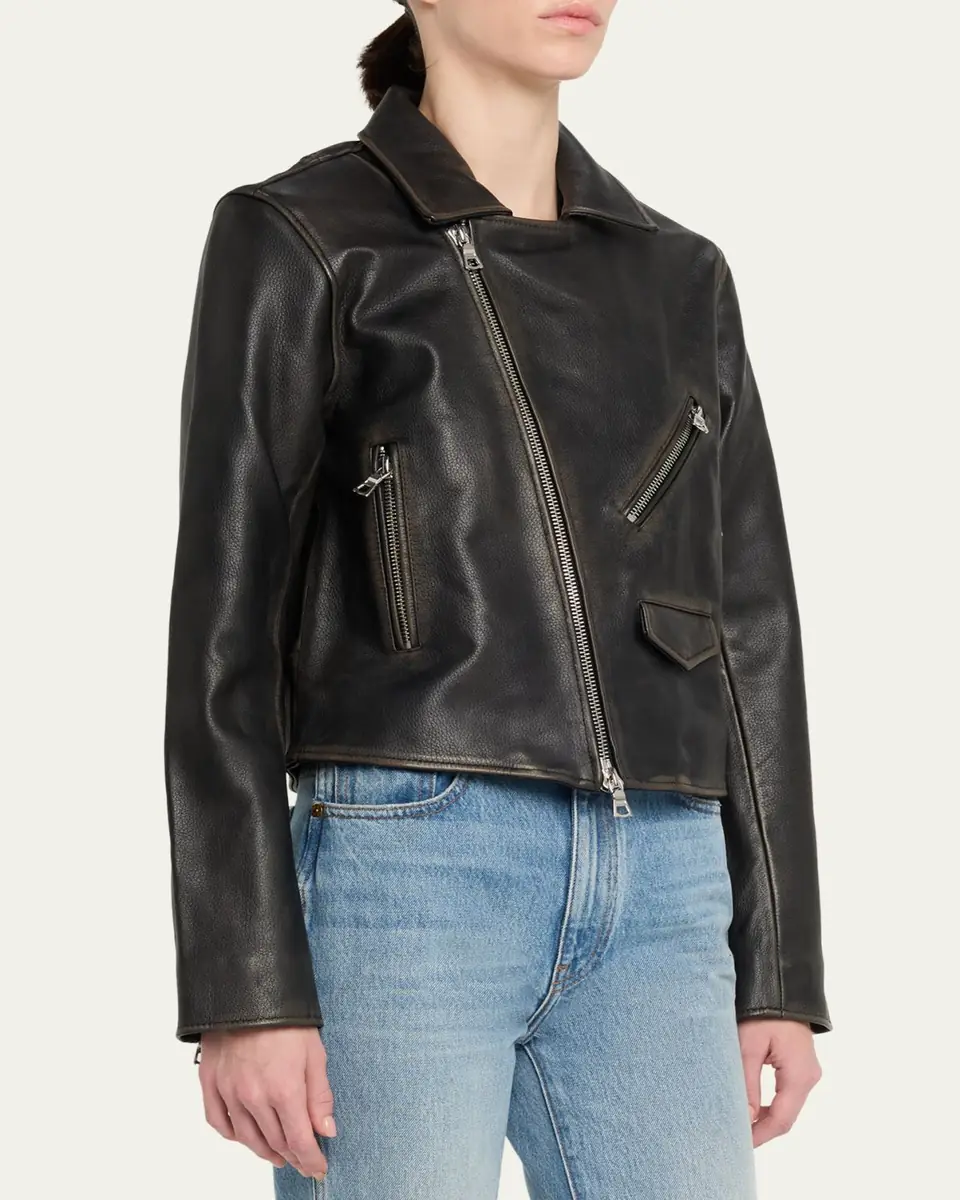 OFFICINE GÉNÉRALE Coco Perfecto Leather Jacket | Thumbnail 4 OFFICINE GÉNÉRALE Coco Perfecto Leather Jacket | Thumbnail 4