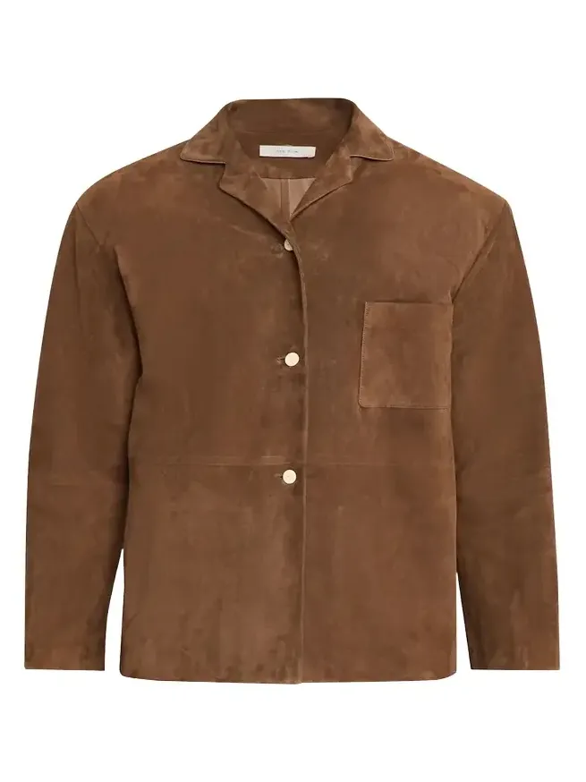 The Row Janine Suede Shirt Jacket