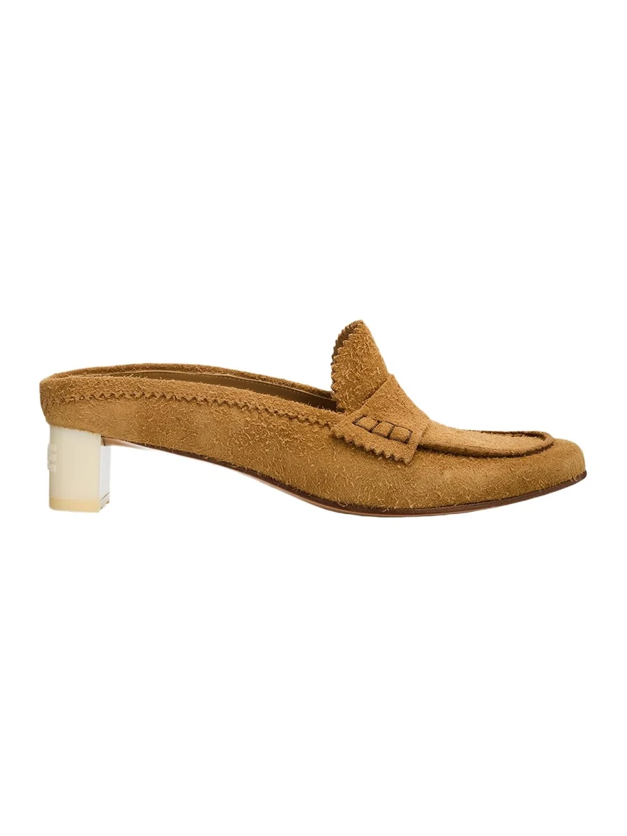 25mm Suede Mule Loafers