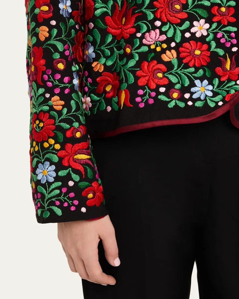 Rianna + Nina Floral Embroidered Mini Blouson Jacket | Thumbnail 5 Rianna + Nina Floral Embroidered Mini Blouson Jacket | Thumbnail 5