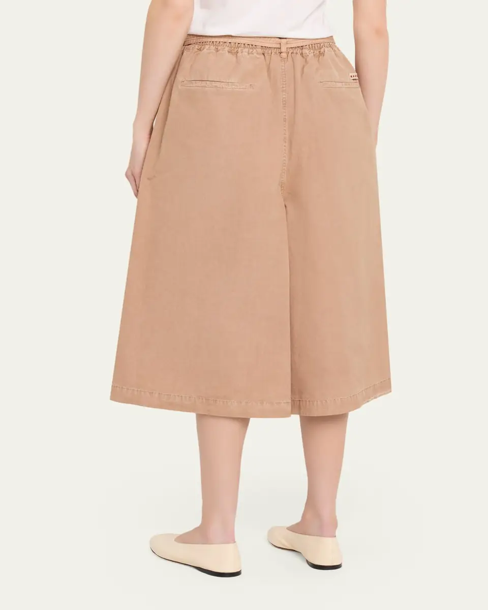 Marni Belted Wide-Leg Crop Trousers | Thumbnail 3 Marni Belted Wide-Leg Crop Trousers | Thumbnail 3