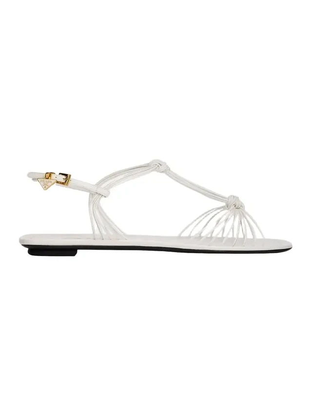 Tubular Leather Flat Sandals Tubular Leather Flat Sandals