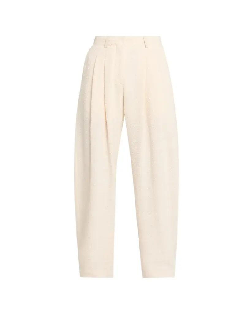 Nanushka Seka Cotton Linen Tweed Tapered Tailoring Pants | Image 1 Nanushka Seka Cotton Linen Tweed Tapered Tailoring Pants | Image 1