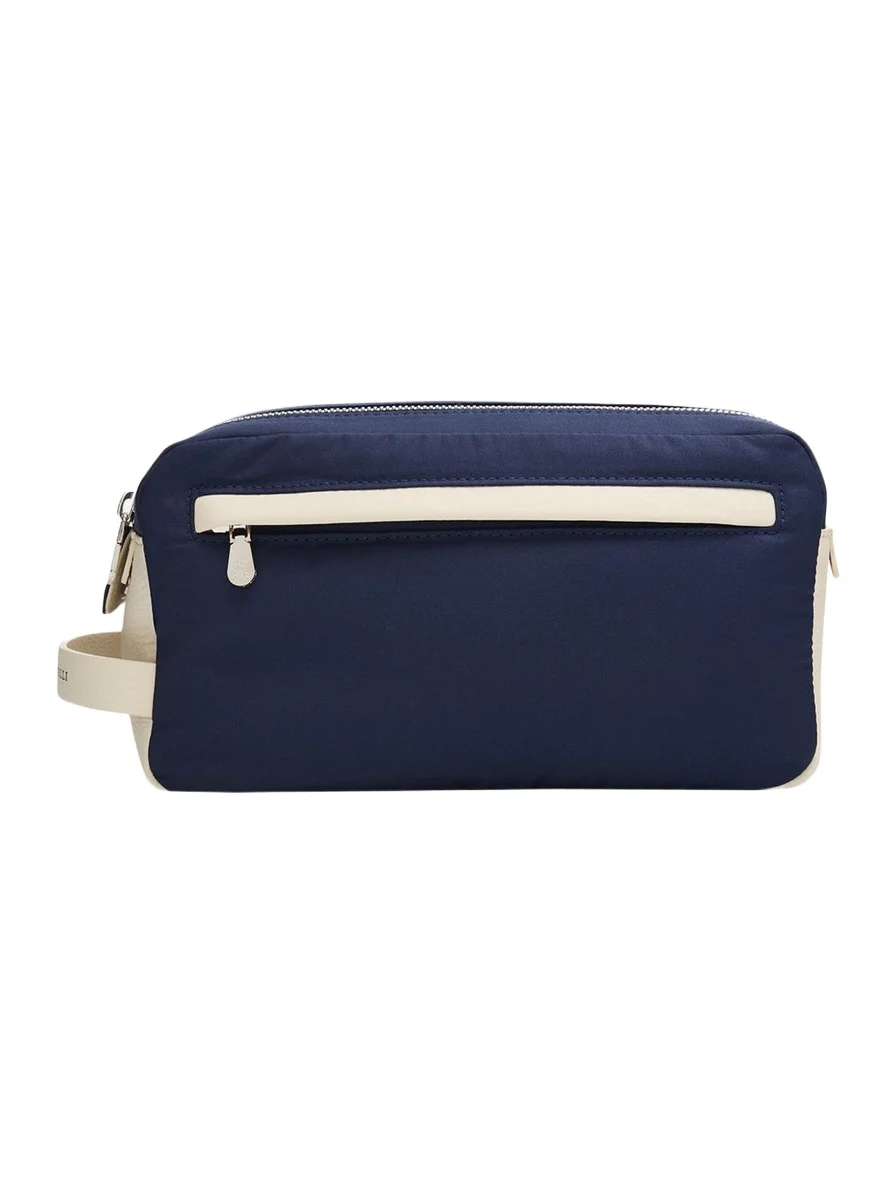 Men's Leather Double-Zip Toiletry Bag Men's Leather Double-Zip Toiletry Bag