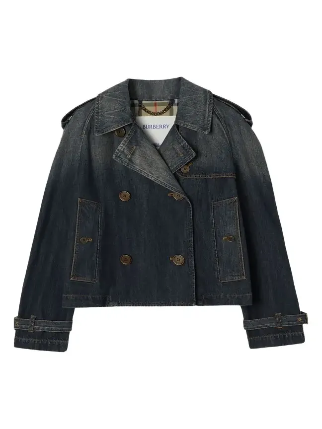 Mayfair Denim Crop Trench Jacket Mayfair Denim Crop Trench Jacket