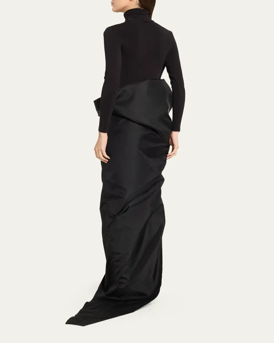 Rick Owens Temple Sculptural Draped Slit Skirt | Thumbnail 3 Rick Owens Temple Sculptural Draped Slit Skirt | Thumbnail 3