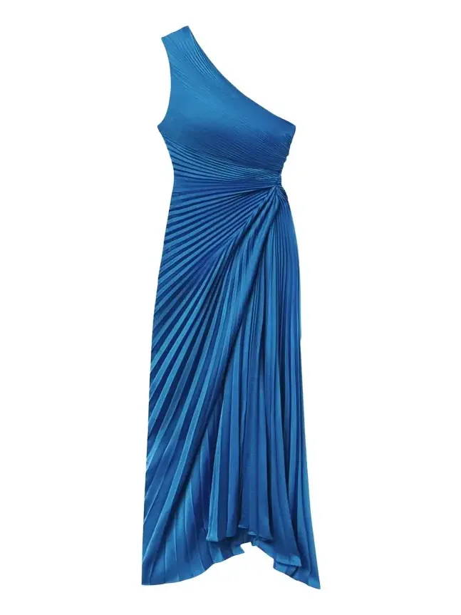 Lara Pleated Satin Gown Lara Pleated Satin Gown
