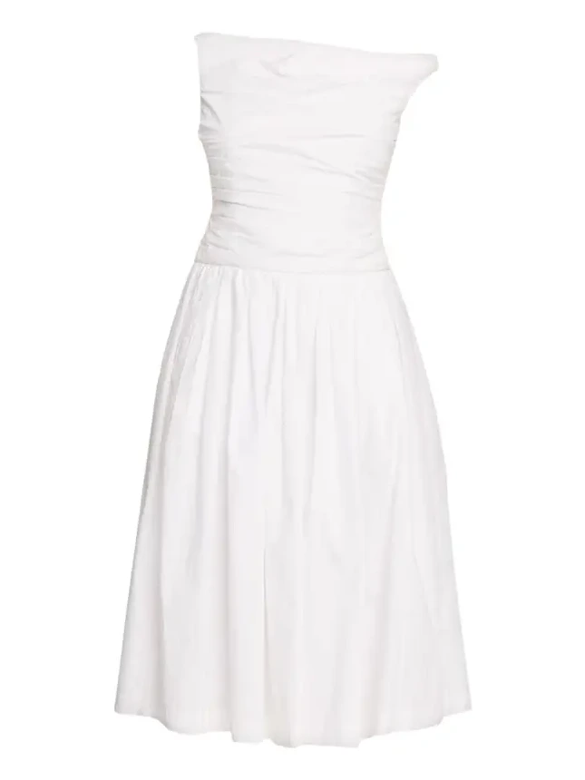 Zora A-Line Poplin Midi Dress