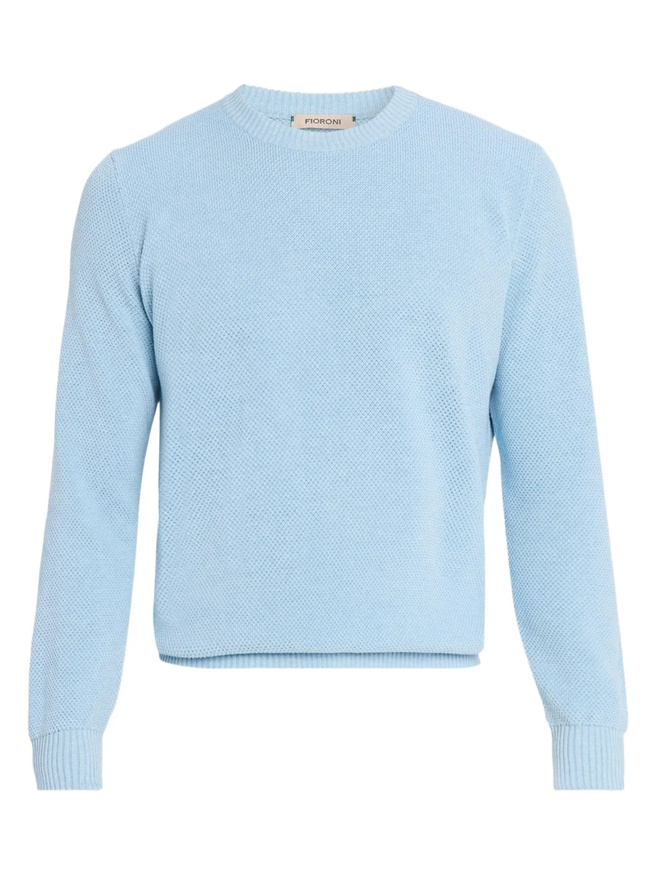 Men's Diamond-Knit Silk/Cotton Crewneck Sweater Men's Diamond-Knit Silk/Cotton Crewneck Sweater