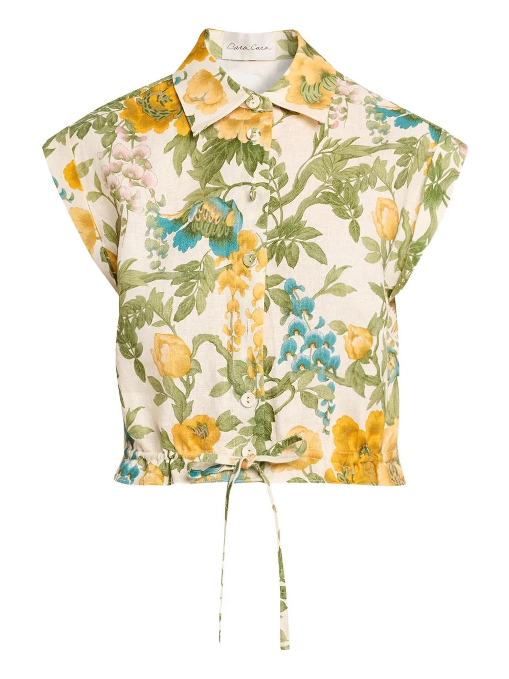 Octavia Floral Linen Top Octavia Floral Linen Top