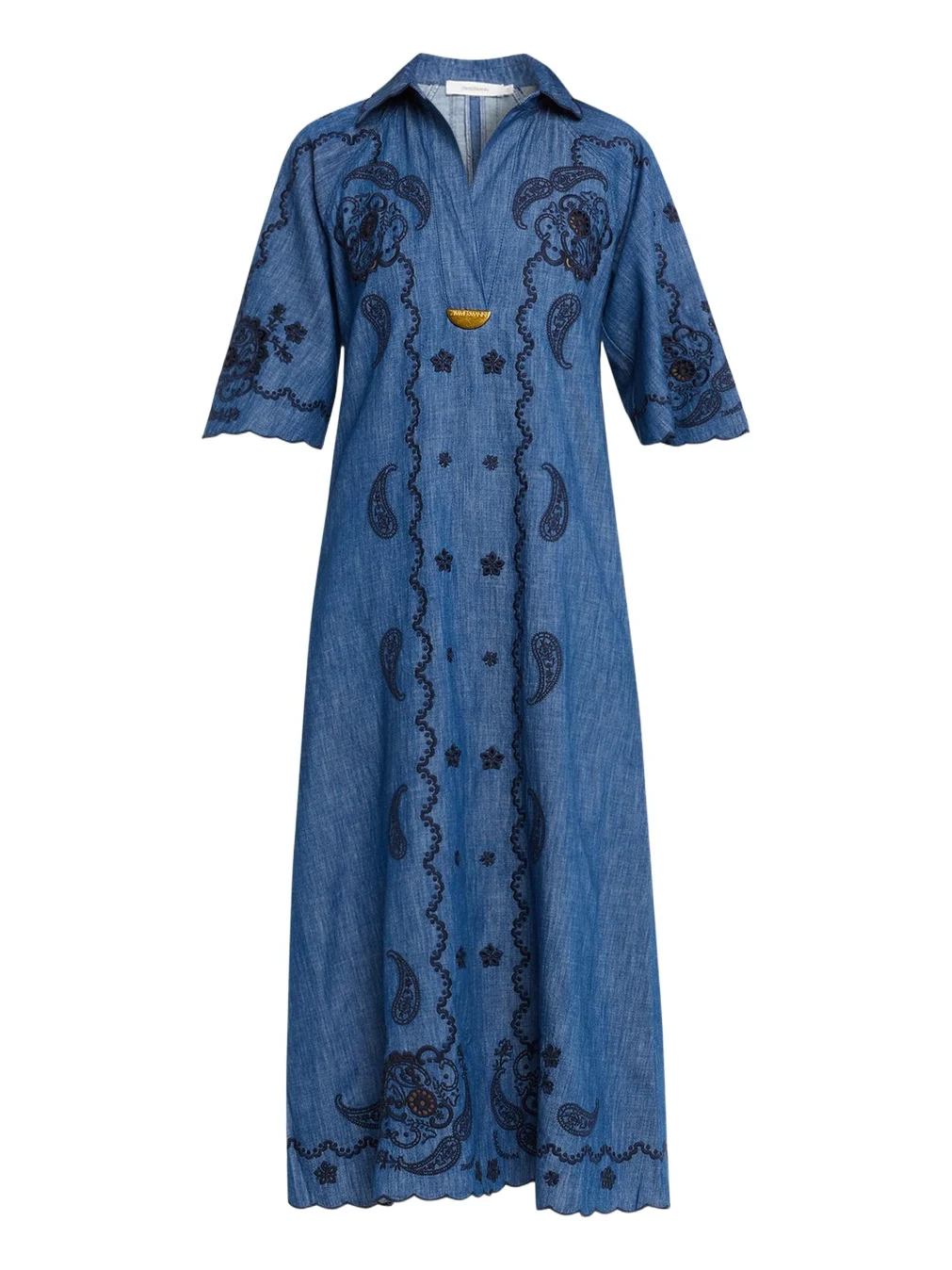 Aster Embroidered Midi Dress