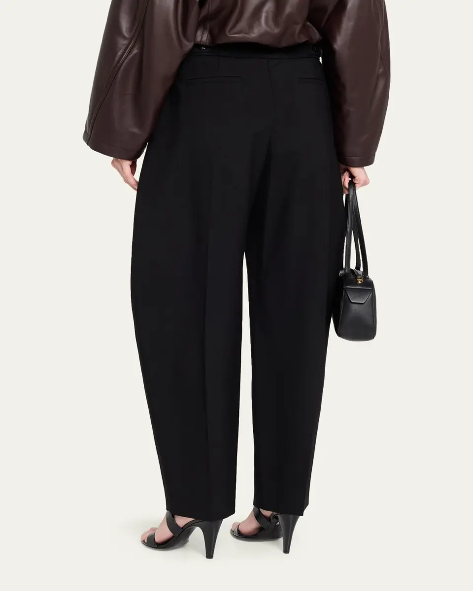ALAÏA Tailored Barrel-Leg Wool Twill Pants | Thumbnail 3 ALAÏA Tailored Barrel-Leg Wool Twill Pants | Thumbnail 3