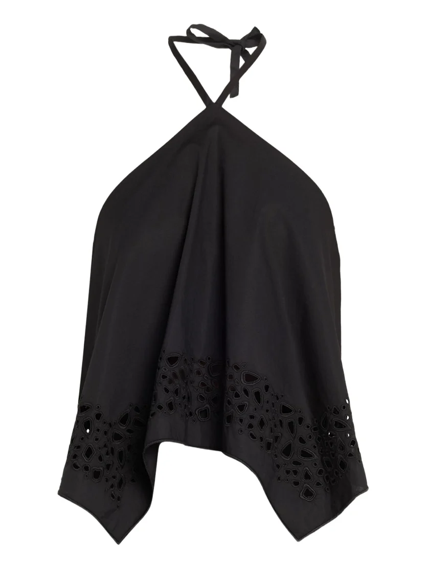 A.L.C. Aleia Cotton Eyelet Halter Top