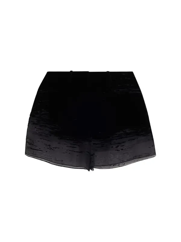 Glitch Devoré Velvet Sheer Chiffon Shorts