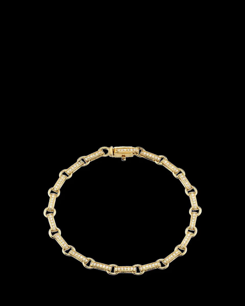 Sydney Evan 14K Round and Rectangular Diamond Link Bracelet | Thumbnail 2 Sydney Evan 14K Round and Rectangular Diamond Link Bracelet | Thumbnail 2