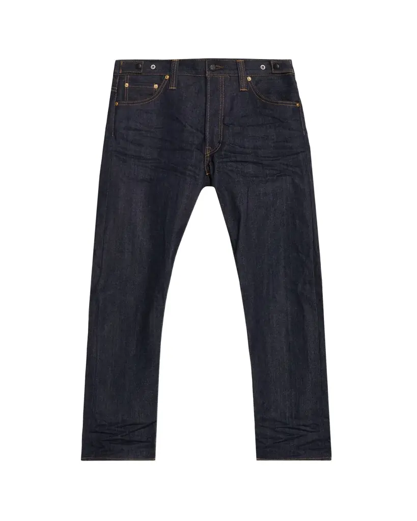 Master Craft Union Men's Waistband-Tab Indigo Denim Straight-Leg Jeans | Image 1 Master Craft Union Men's Waistband-Tab Indigo Denim Straight-Leg Jeans | Image 1