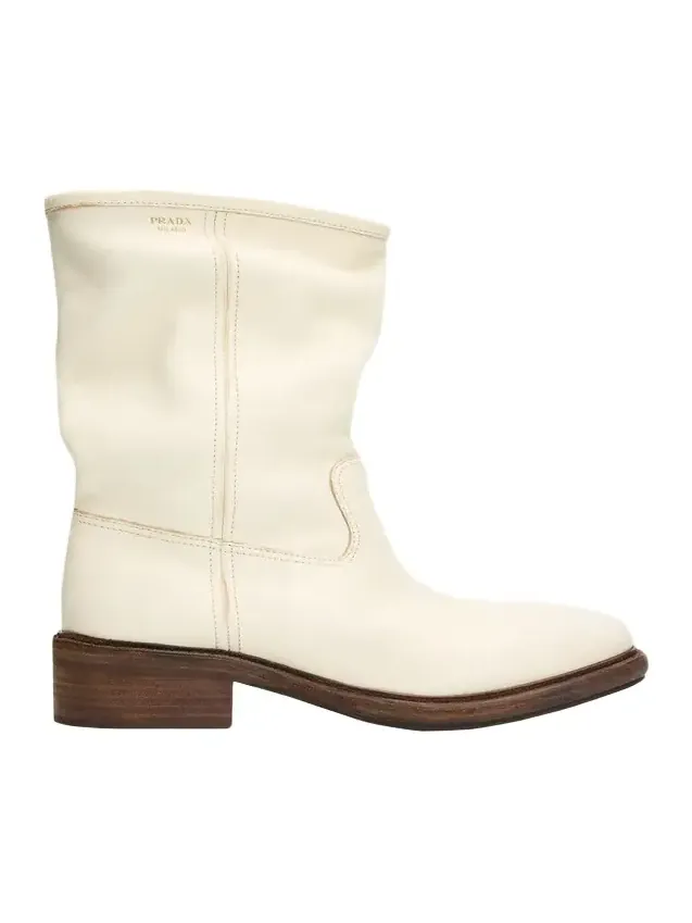 45mm Vintage-Effect Leather Mid-Calf Boots 45mm Vintage-Effect Leather Mid-Calf Boots