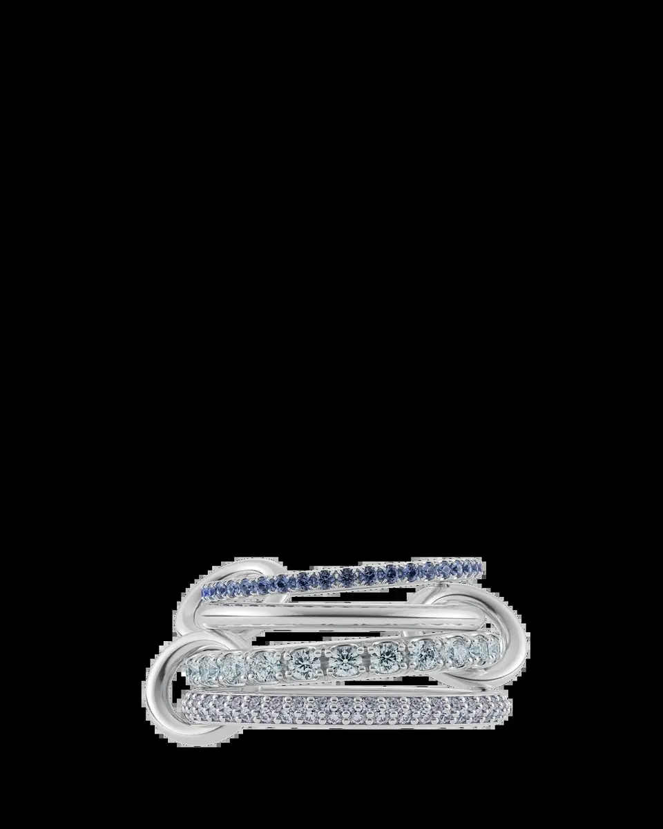 Spinelli Kilcollin Iris Sterling Silver 4-Link Gemstone Ring | Thumbnail 2