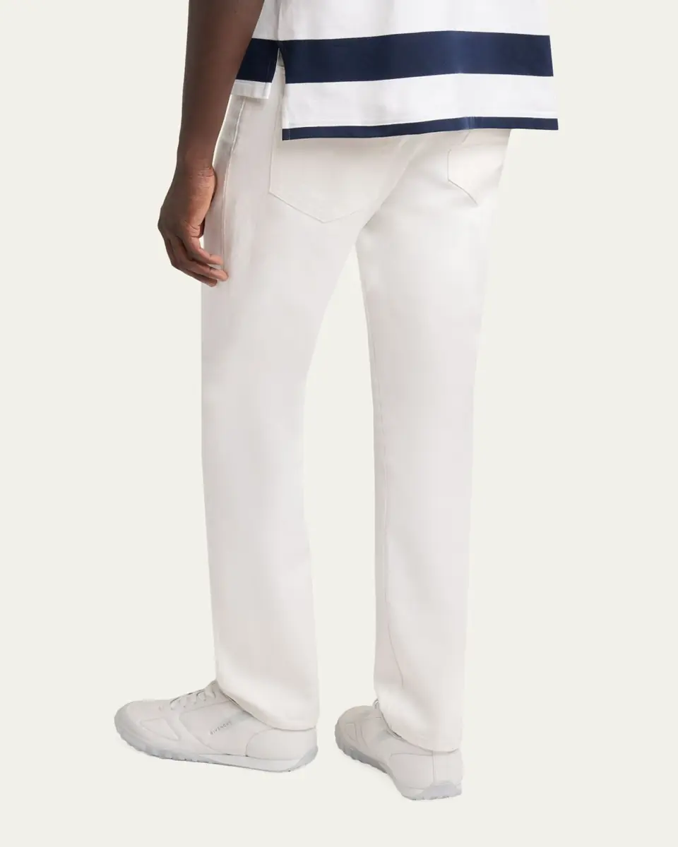 Givenchy Men's White Denim Straight-Leg Five-Pocket Pants | Thumbnail 3