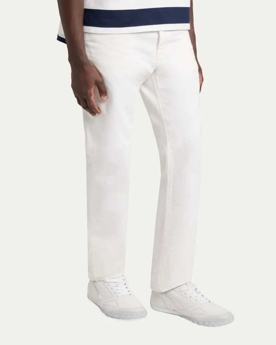 Givenchy Men's White Denim Straight-Leg Five-Pocket Pants | Thumbnail 4