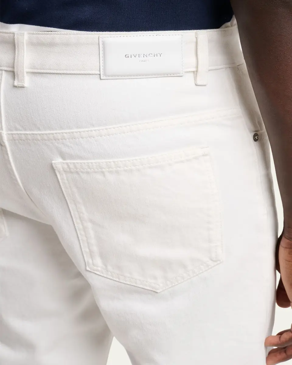 Givenchy Men's White Denim Straight-Leg Five-Pocket Pants | Thumbnail 5