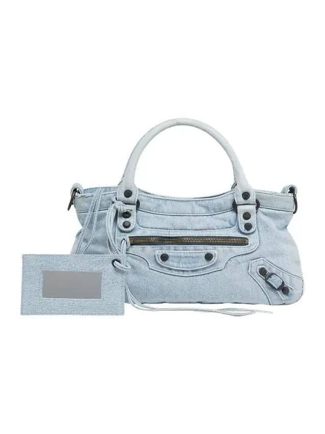 Balenciaga Le City Denim Top-Handle Bag