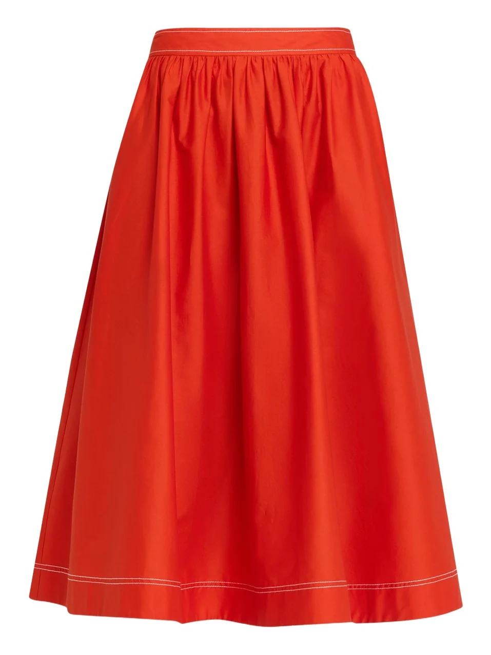 Stretch Cotton Midi Skirt Stretch Cotton Midi Skirt