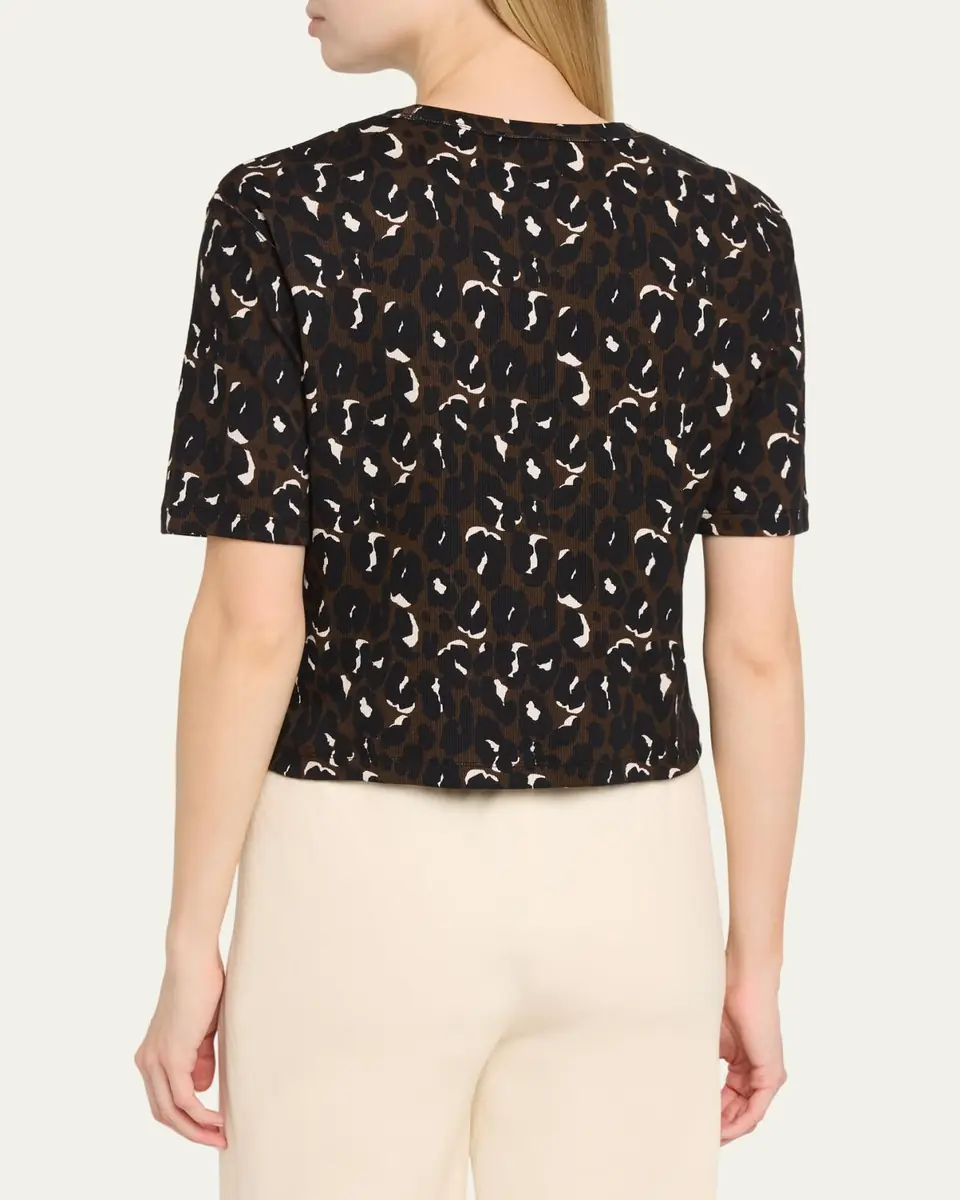 MAJESTIC FILATURES Animal-Print Organic Cotton Rib T-Shirt | Thumbnail 3 MAJESTIC FILATURES Animal-Print Organic Cotton Rib T-Shirt | Thumbnail 3