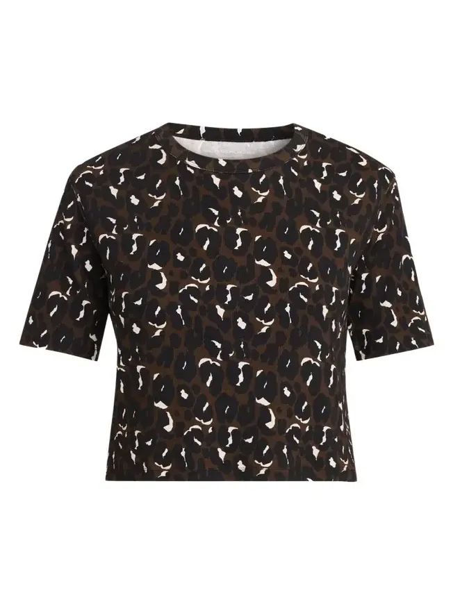 Animal-Print Organic Cotton Rib T-Shirt Animal-Print Organic Cotton Rib T-Shirt