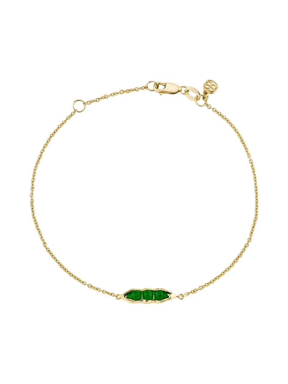 14K Pea Pod Fixed Bracelet