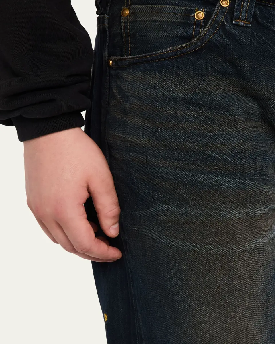 Master Craft Union Men's Waistband-Tab Dark-Wash Denim Straight-Leg Jeans | Thumbnail 5 Master Craft Union Men's Waistband-Tab Dark-Wash Denim Straight-Leg Jeans | Thumbnail 5