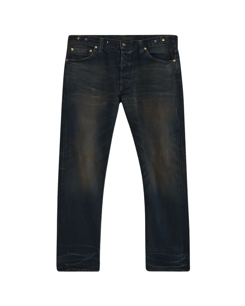 Master Craft Union Men's Waistband-Tab Dark-Wash Denim Straight-Leg Jeans | Image 1 Master Craft Union Men's Waistband-Tab Dark-Wash Denim Straight-Leg Jeans | Image 1