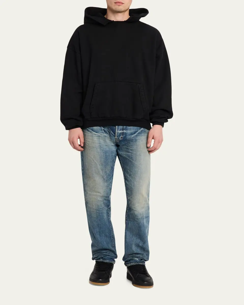 Master Craft Union Men's Vintage-Effect Denim Straight-Leg Jeans | Thumbnail 2 Master Craft Union Men's Vintage-Effect Denim Straight-Leg Jeans | Thumbnail 2
