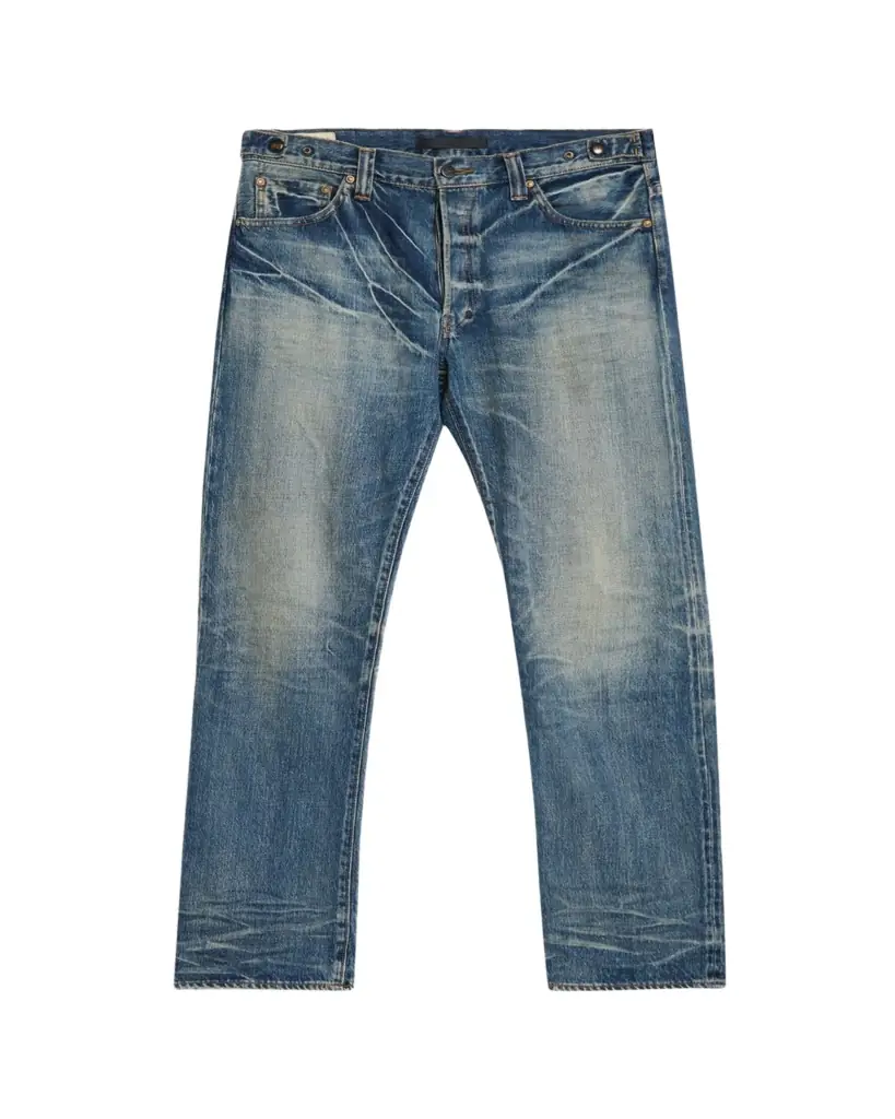 Master Craft Union Men's Vintage-Effect Denim Straight-Leg Jeans | Image 1 Master Craft Union Men's Vintage-Effect Denim Straight-Leg Jeans | Image 1