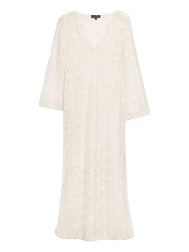 Della Floral Crochet Knit Long-Sleeve Maxi Dress Della Floral Crochet Knit Long-Sleeve Maxi Dress