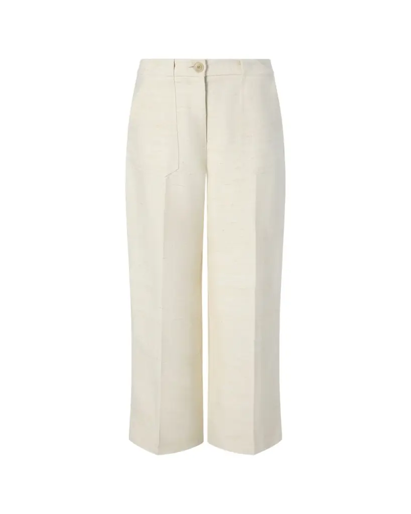 Attersee Silk-Linen Wide-Leg Utility Trousers